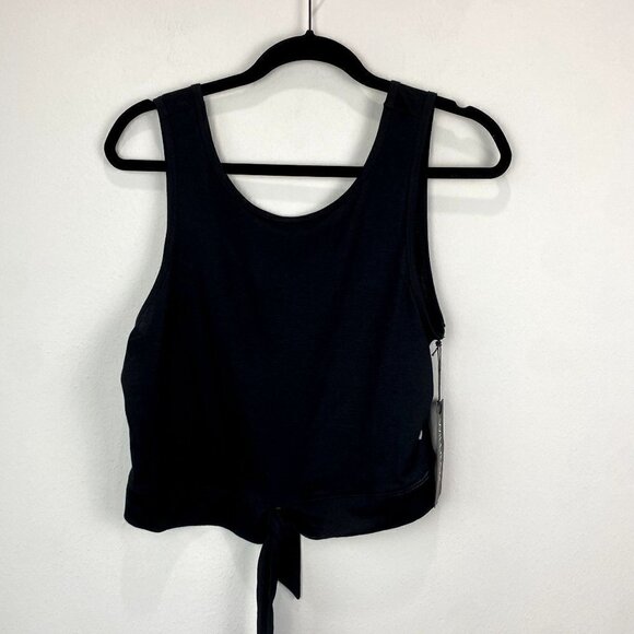 Wildfox Sport Cropped Workout Tank Black NWT L - Picture 1 of 8